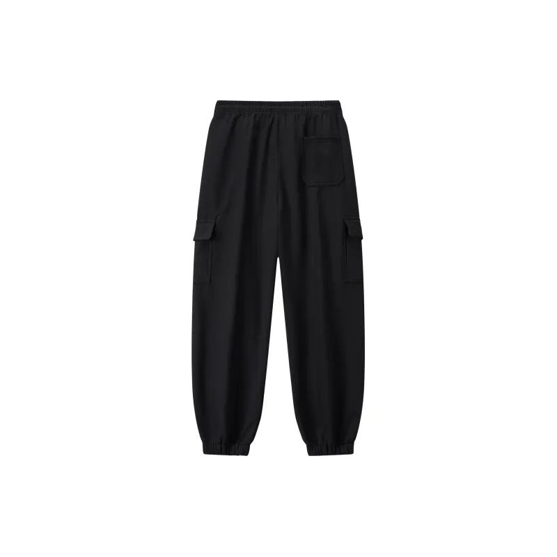 Small Columns Under The Sea Cargo Pants Unisex Black-1
