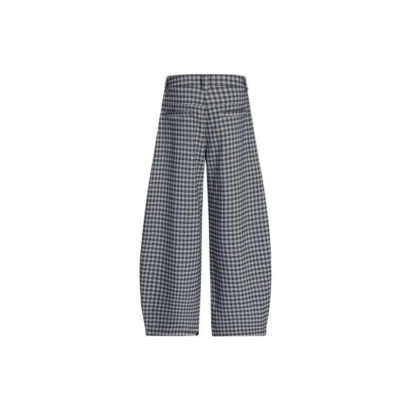 KM Casual Pants Unisex American Plaid-1