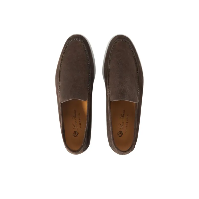 Loro Piana Summer Walk Loafers Men's Warm Gray-4