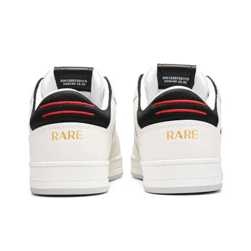 RARE Low-Top Skateboard Shoes Men's White Red-4