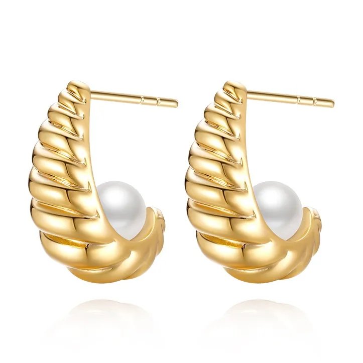 VIGG S925 Sterling Silver Stud Stud Earrings Women's-0