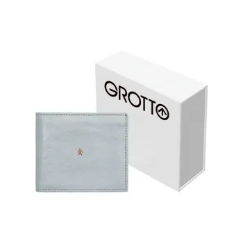 GROTTO Vegetable Tanned Sheepskin Wallet Regular Women's Cherry Blossom Pink/Haze Blue