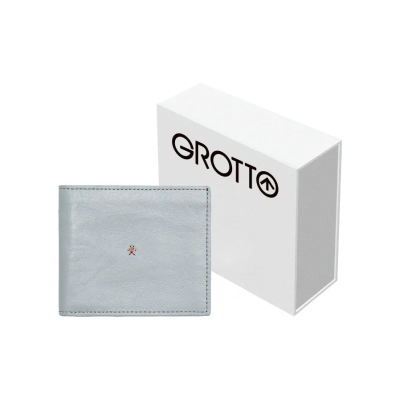 GROTTO Vegetable Tanned Sheepskin Wallet Regular Women's Cherry Blossom Pink/Haze Blue-0