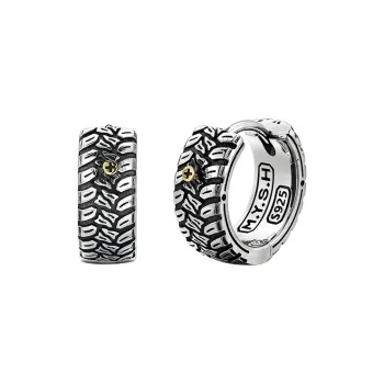 MYSH 925 Sterling Silver Earrings Men's