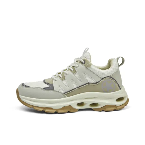JEEP SPIRIT Cushioned Slip Resistant Abrasion Resistant Low Top Casual Shoes Men's Sand Fox White
