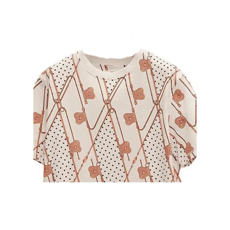 HERMES Short-Sleeved Dresses Women's White-1