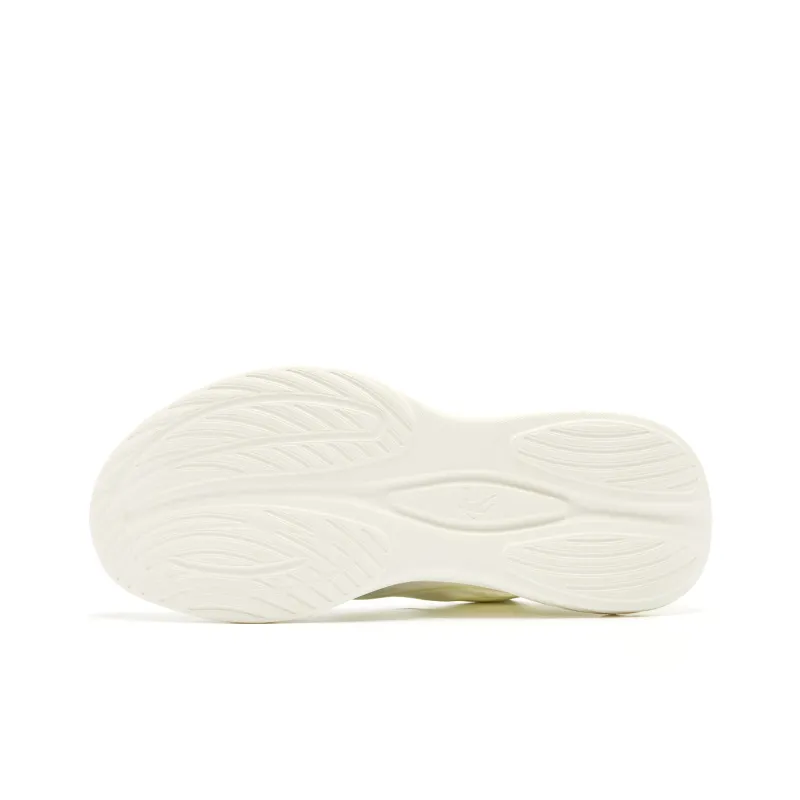 QIAODAN Cushioned Wear Resistant Lightweight Breathable Slip Resistant Low Top Training Running Shoes Men's White Green-4