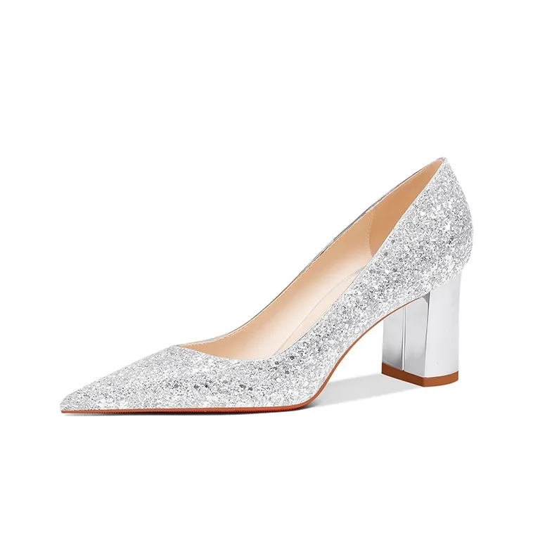 BINGO DUCK Chunky Heel High Heels 4-6cm Women's-6