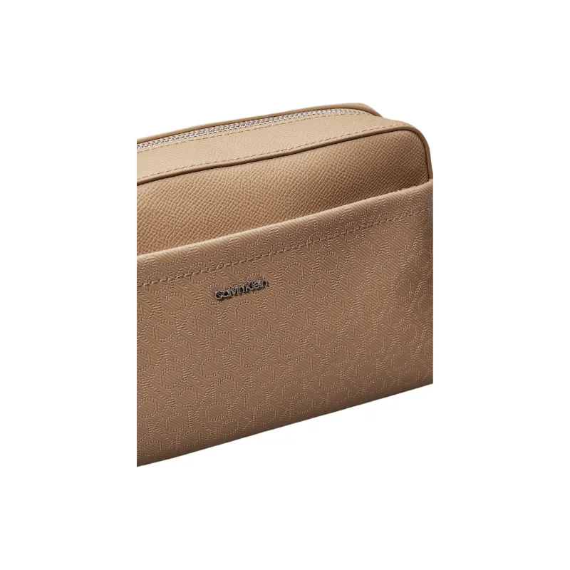 CALVIN KLEIN Polyurethane Shoulder Bag Women's Beige-3