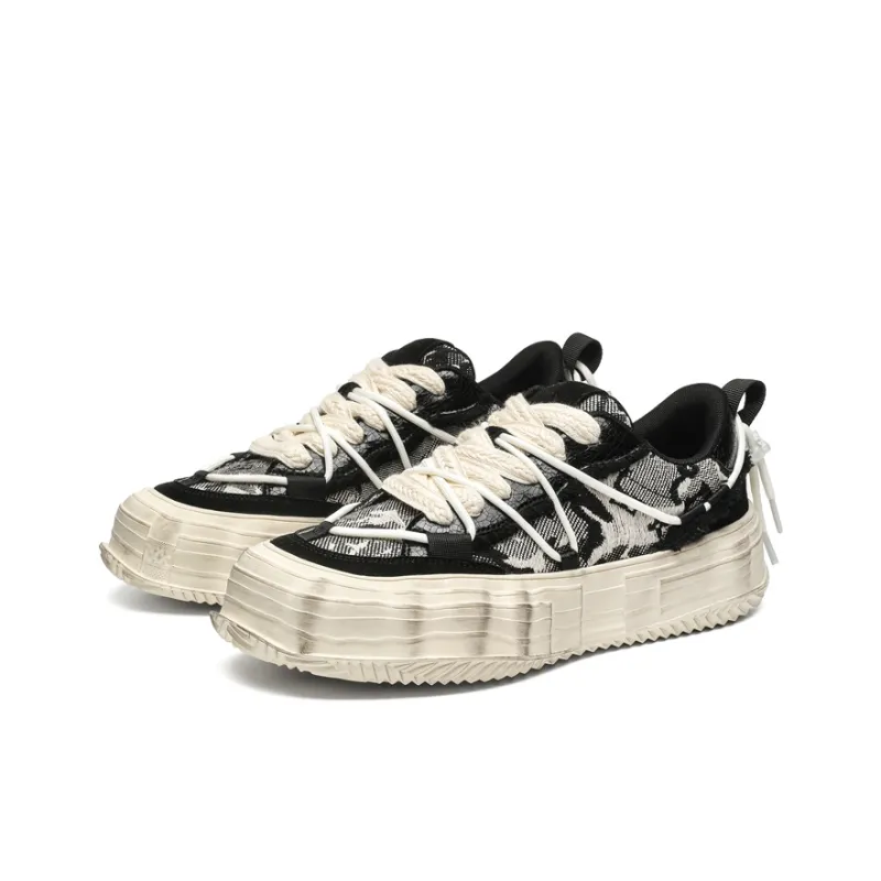 MODENGPAN Low-Top Casual Shoes Men's Black-0