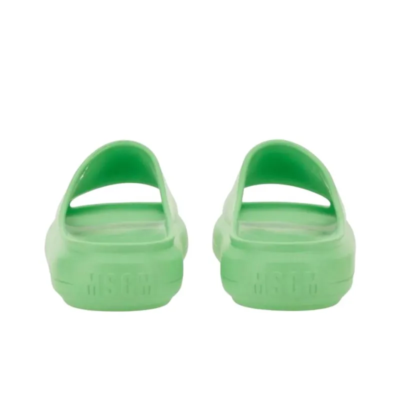 MSGM Slide Slippers Men's Green-6