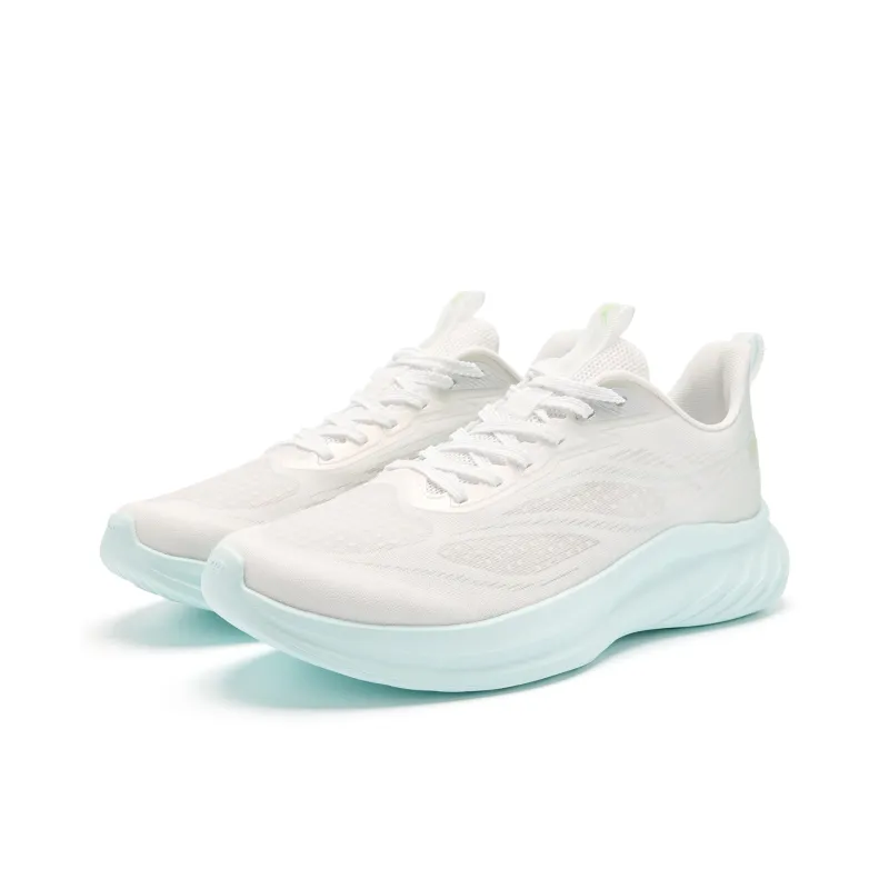 QIAODAN Cushioned Slip-Resistant Abrasion-Resistant Low-Top Casual Running Shoes Men's White-2
