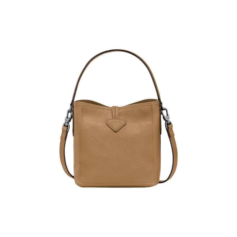 LONGCHAMP Le Roseau Leather Bucket Bags Shoulder Bag Crossbody Bag Handbag Women's Brown-2