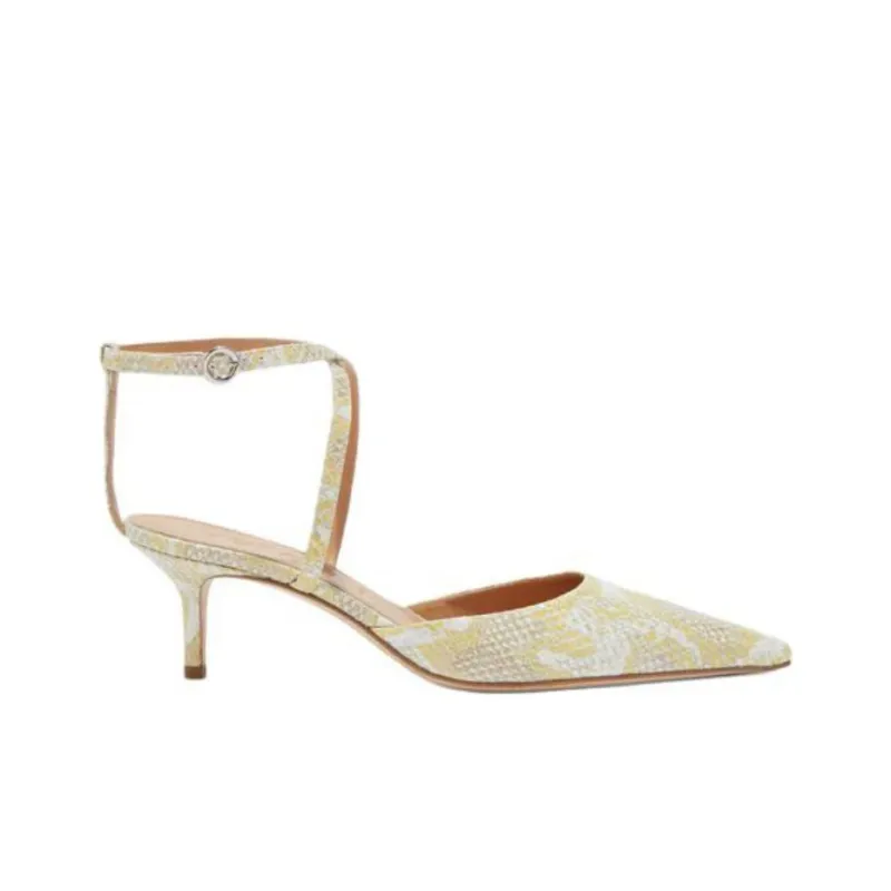 Aeyde Salome Slim Heel High Heels 5.5cm Women's Yellow-1
