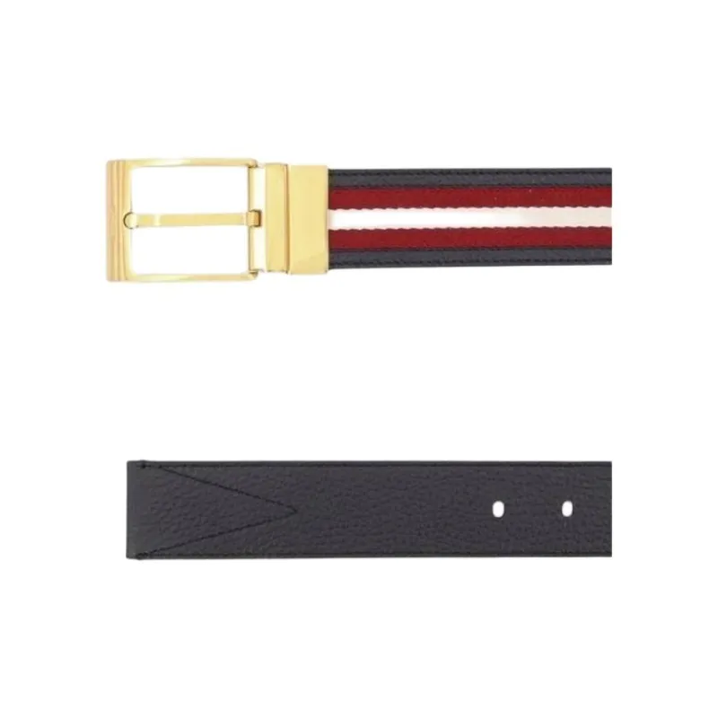 BALLY Stripe Detailed Buckle Belt-4