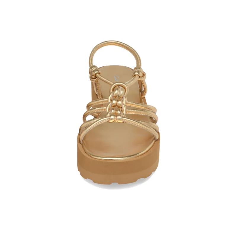 GIANVITO ROSSI Hebe One Strap Sandals 5cm Women's Gold-4