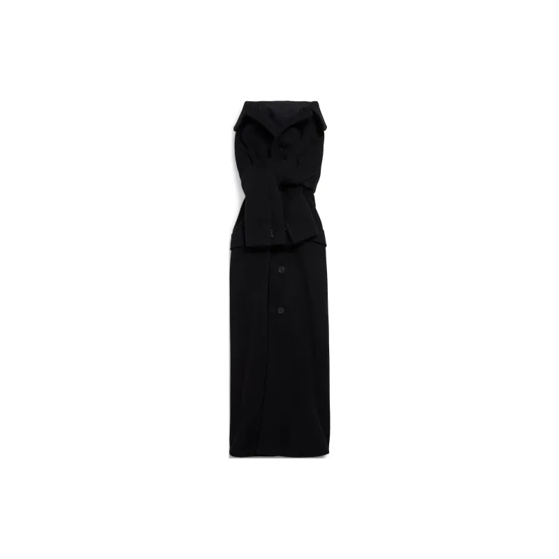 Balenciaga Sleeveless Dress Regular Fit Women's Black-1