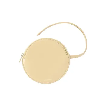 JIL SANDER Lambskin Wallet Coin Purse Women's Beige