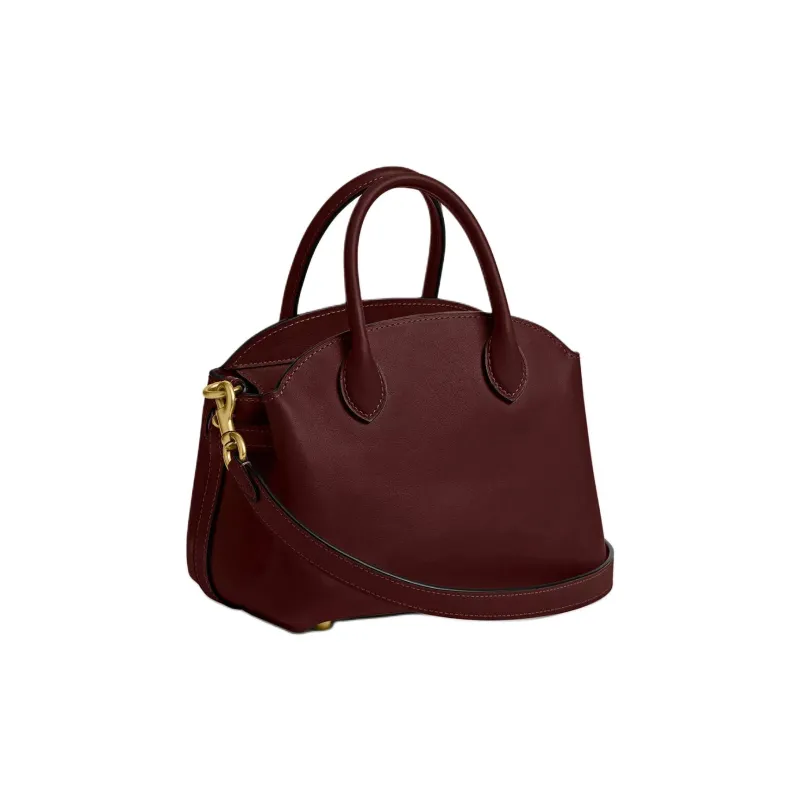 COACH Empire Carryall Leather Shoulder Bag, Crossbody Bag, Handbag Small Size Women's Red-1