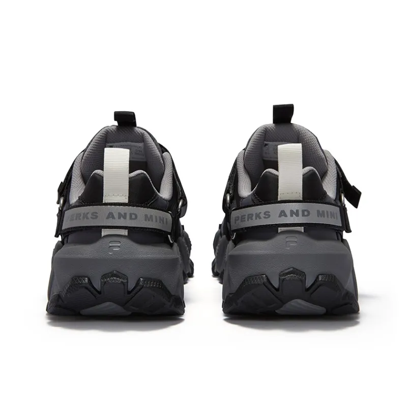 PERKS AND MINI x FILA FUSION EXOCET Mountains Shoes Slip Resistant Low Top Casual Shoes Men's Shadow Black Grey Black-6