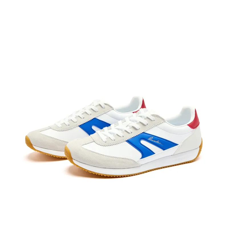 QIAODAN Linchuan 1.0 Wear resistant, Lightweight, Breathable, And Non slip. Low Top Casual Shoes Men's White Gray Blue-2