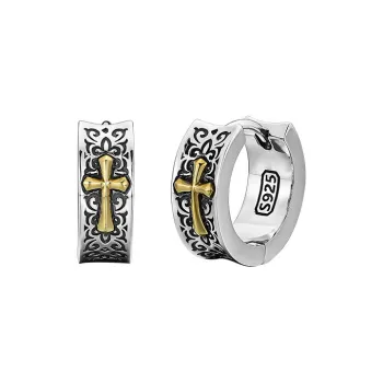 MYSH 925 Sterling Silver Earrings Men's