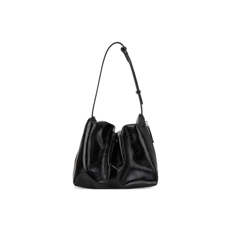 VENOF Cow Leather One Shoulder Crossbody Shoulder Bag Women's Hot Red/Black In The Moment/Cloudy White-5