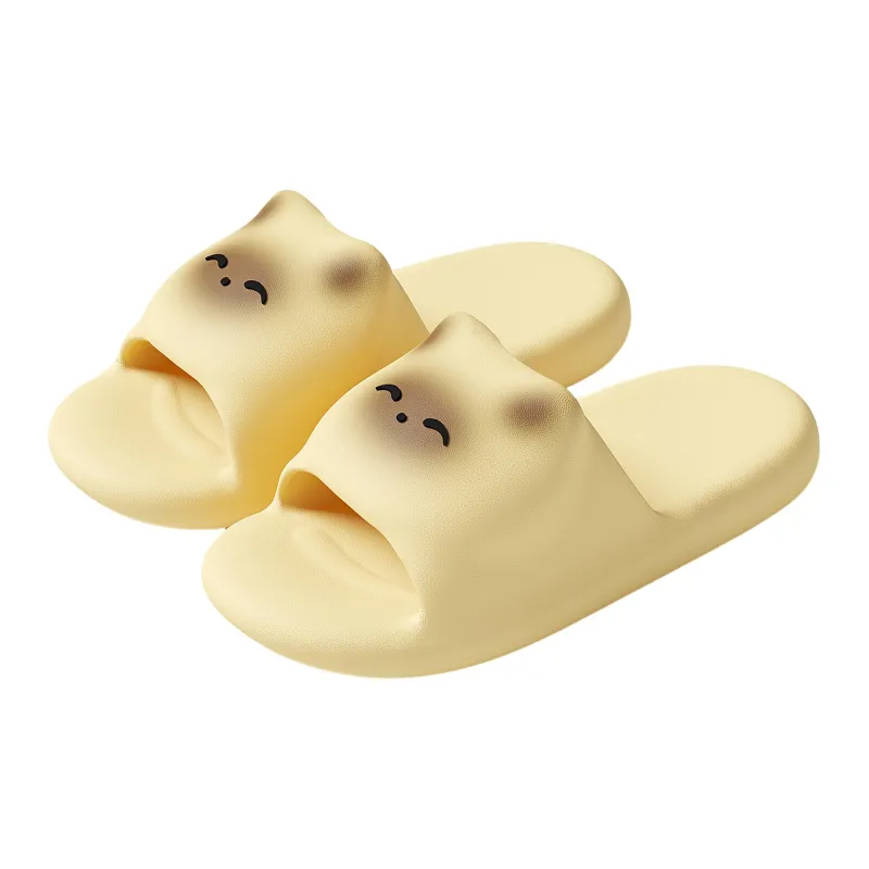 JINGEYU Cartoon Cat Slippers Home Indoor Soft Sole Squashy And Bouncy Feeling Slippers Slip Resistant Eva Slippers-2