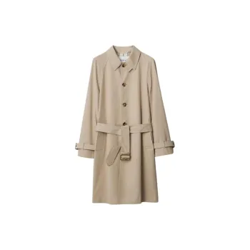 Burberry Single Breasted Belted Trench Coat
