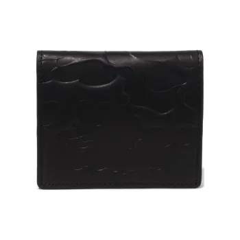 A BATHING APE Cow Leather Wallet Mini Men's Black