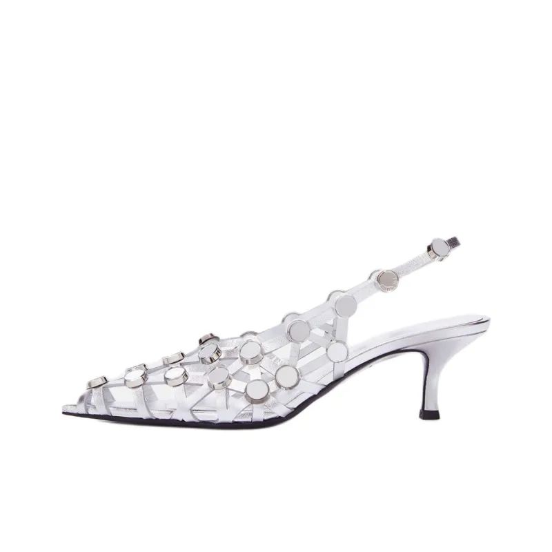 The Attico Grid Slingback Pumps-0