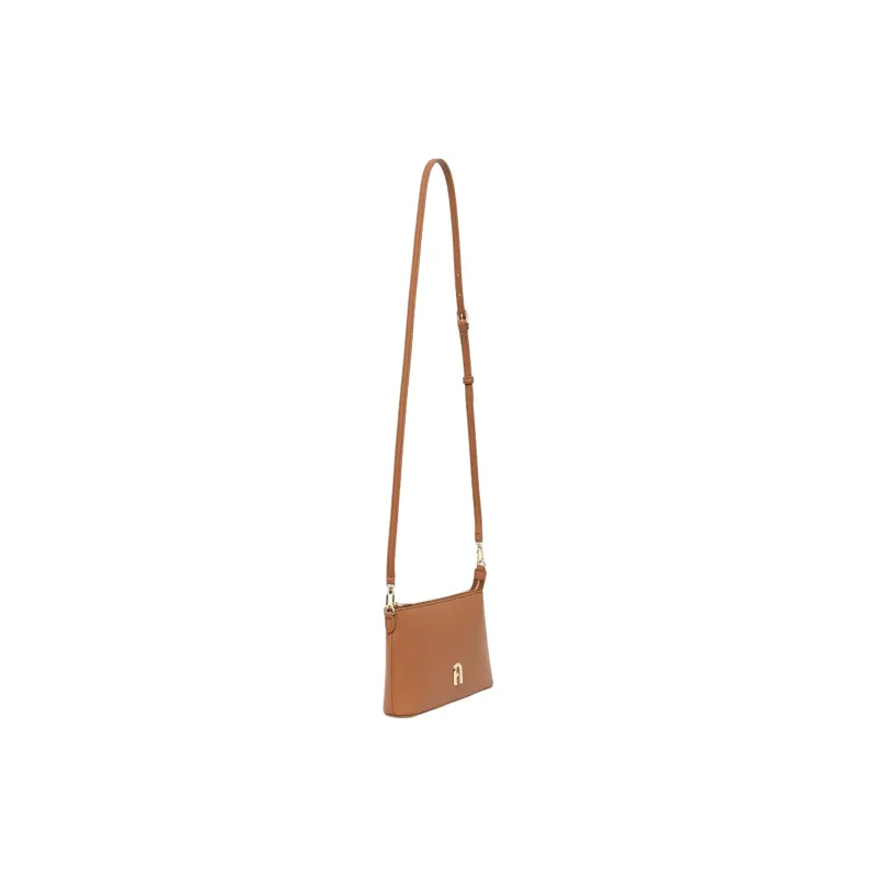 Furla Leather Shoulder Bag, Crossbody Bag Small Size Women's Brown-1