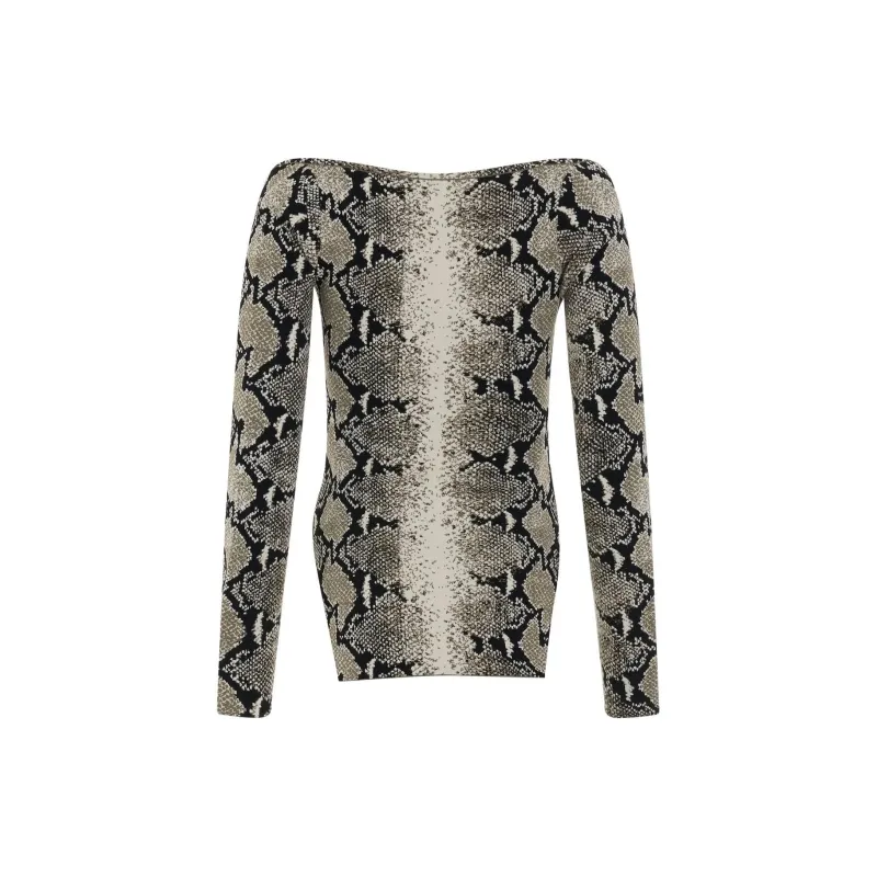 KHAITE Maddy Snake print Top-1