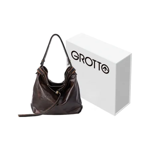 GROTTO 숄더백 차콜 브라운 여성