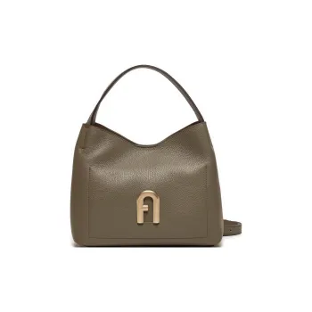 Furla Primula Natural Leather One Shoulder Handbag Small Size Women's Green