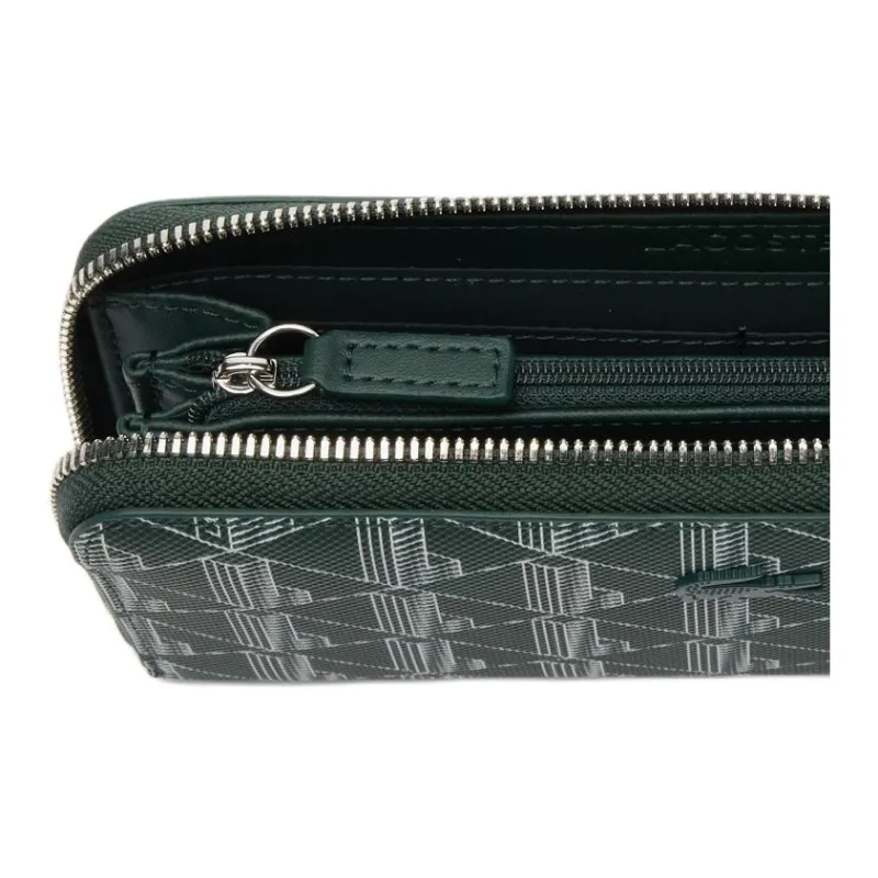 LACOSTE Coated Polyester Wallet Women's Green-4