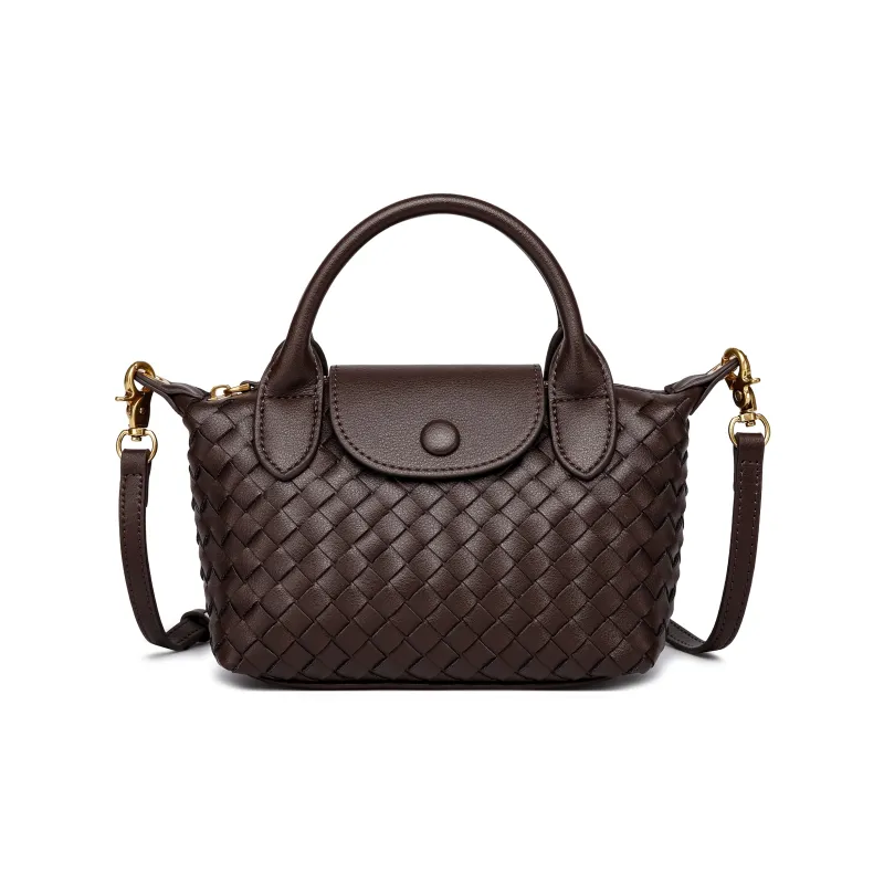 FAIRWHALE Cow Leather Shoulder Bag Crossbody Bag Handbag Medium Size Women's Black/Ecru/Brown/Coffee-11