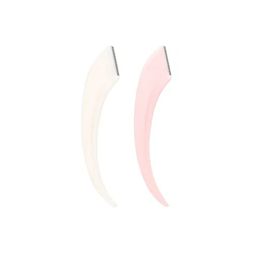 XUANCAIFENLING Crescent Moon Eyebrow Razor Micro-Grid Protective Net Anti-Scratch 2 Pcs Pack