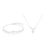 Sterling Silver Bracelet & Starlight Necklace Set