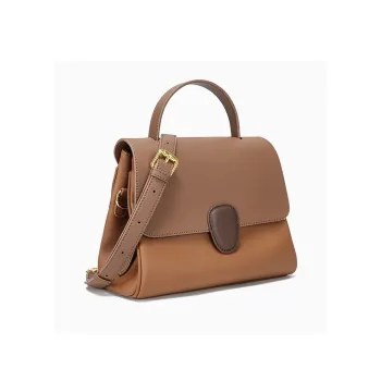 BEMIX PETS Cow Leather Handbag Regular Women's Caramel Multicolor