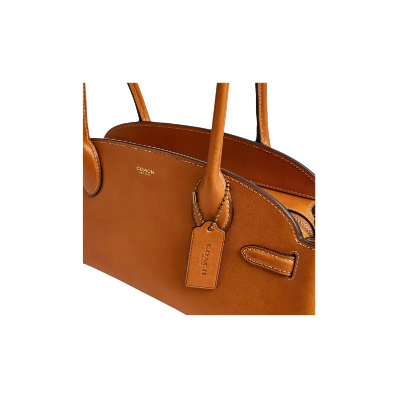 COACH Empire Leather Shoulder Bag Large Size Women's Brown-5