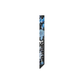GUCCI Silk Twill Silk Scarves Women's Black