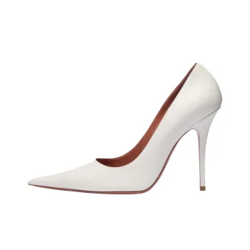 AMINA MUADDI Barbara Slim Heel High Heels 10.5cm Women's White