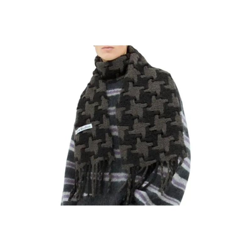 Acne Studios Nylon Knit Scarves Men's Black-3