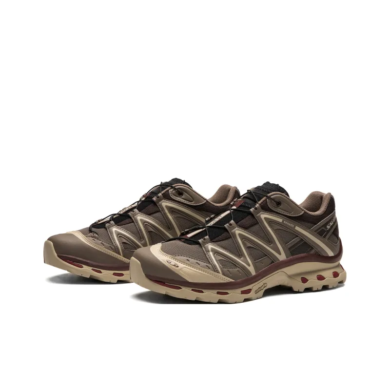 SALOMON XT Quest Cushioning, Slip Resistant, And Abrasion Resistant Low Top Running Shoes Unisex Brown Yellow-1