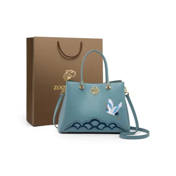 ZOOLER Cow Leather Crossbody Handbag Regular Women's Dusty Blue