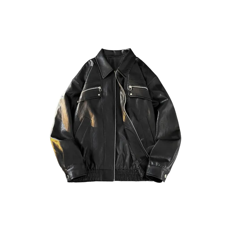 Pirkadat Leather Jacket Unisex Warm Black-2