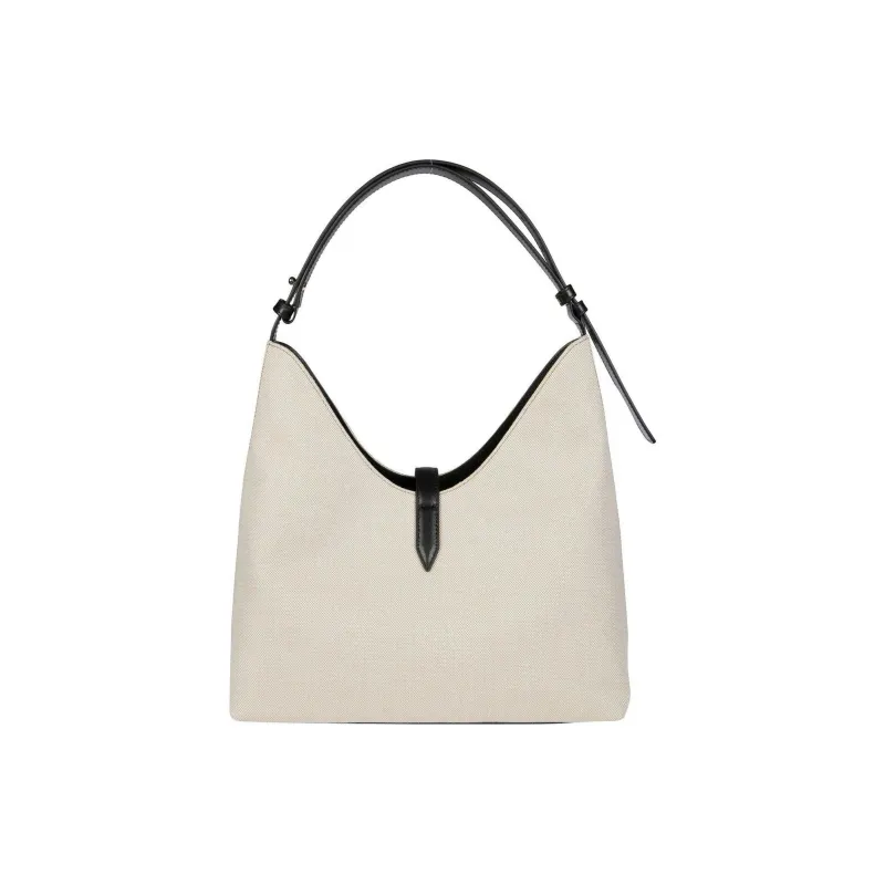 Furla GOCCIA Cotton Handbag Medium Size Women's Natural-2