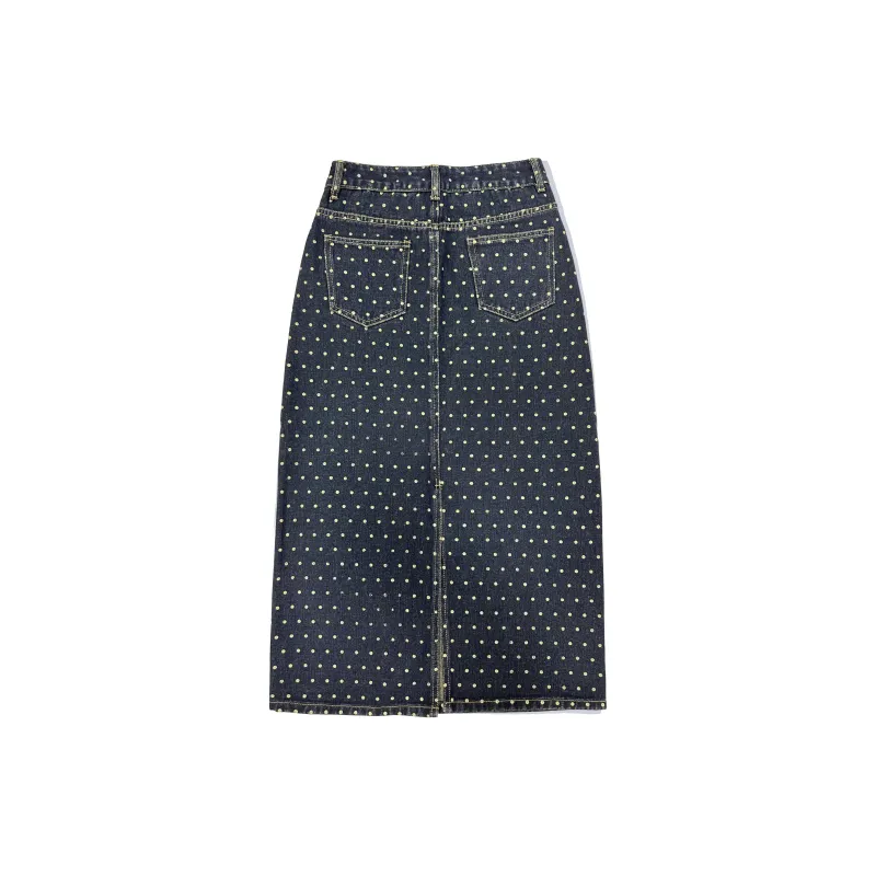 ZAZN Denim Long Skirts Women's Nostalgic Blue-1