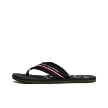 Tommy Hilfiger EVA Abrasion Resistant Flip Flops Men's Black White